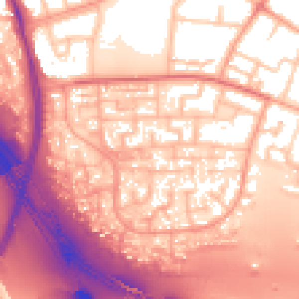 Daytime road noise heatmap for WS5 4HN