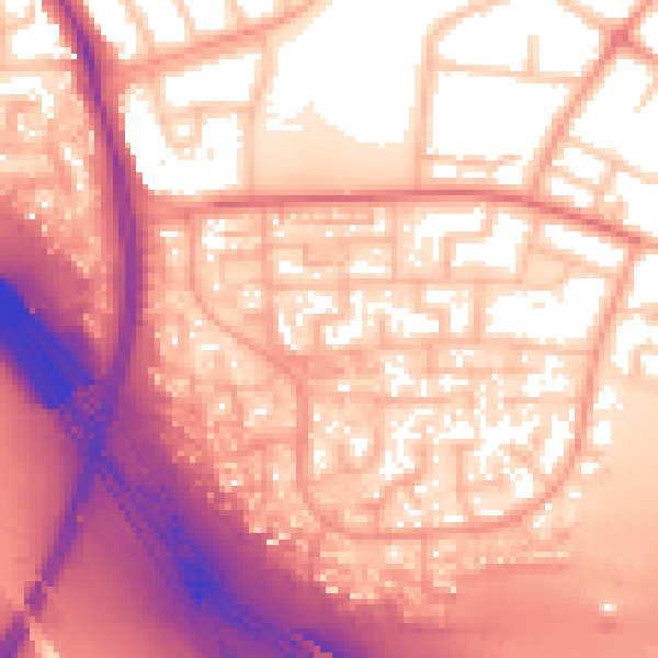 Daytime road noise heatmap for WS5 4HQ