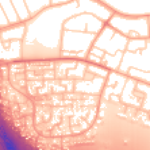 Daytime road noise heatmap for WS5 4HZ