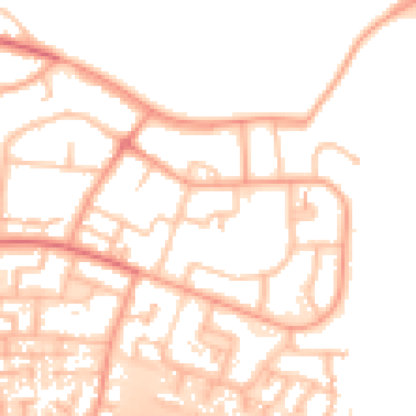 Daytime road noise heatmap for WS5 4LF