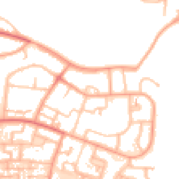 Daytime road noise heatmap for WS5 4LQ