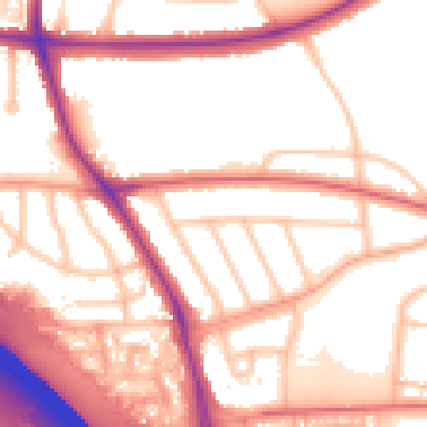 Daytime road noise heatmap for WS5 4ND