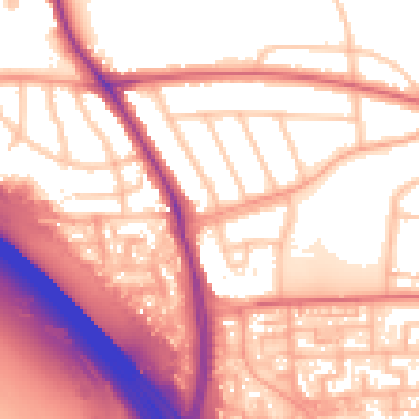 Daytime road noise heatmap for WS5 4PS