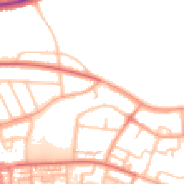 Daytime road noise heatmap for WS5 4PX