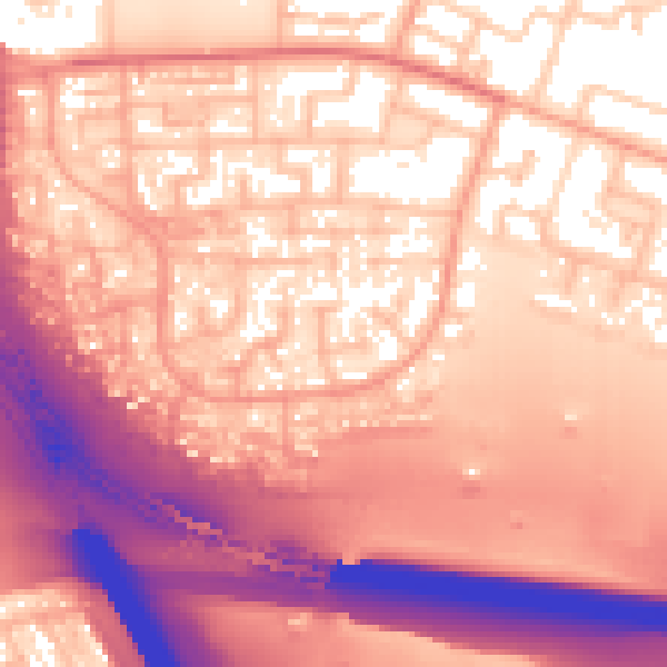 Daytime road noise heatmap for WS5 4RZ