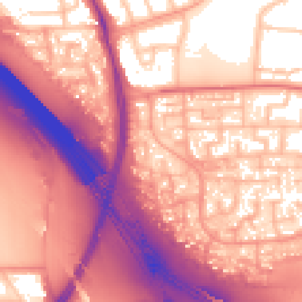 Daytime road noise heatmap for WS5 4SS