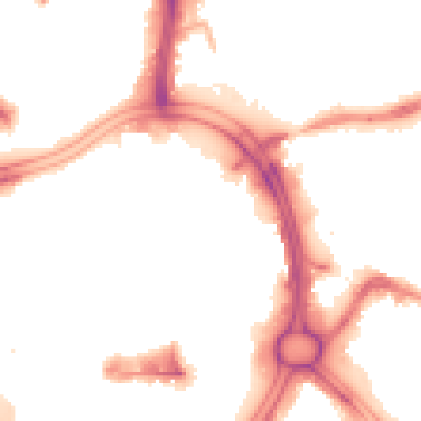 Night-time road noise heatmap for WV1 1EX