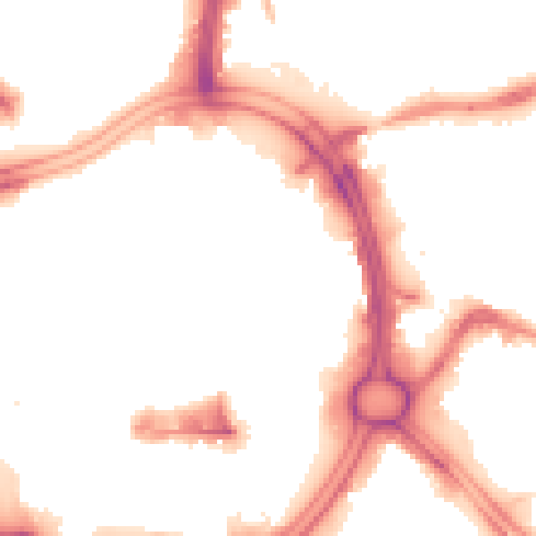 Night-time road noise heatmap for WV1 1HB