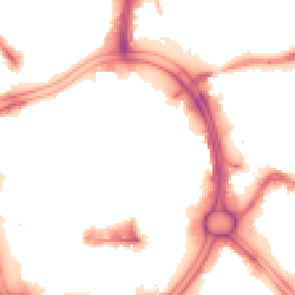 Night-time road noise heatmap for WV1 1HD