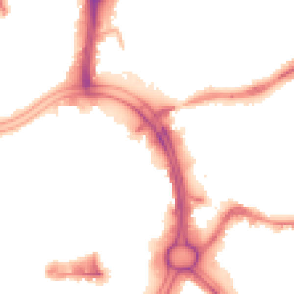 Night-time road noise heatmap for WV1 1HT