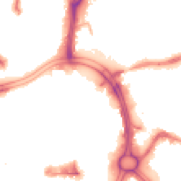 Night-time road noise heatmap for WV1 1HZ