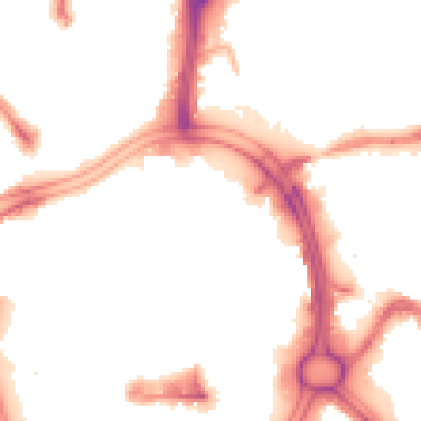 Night-time road noise heatmap for WV1 1JA