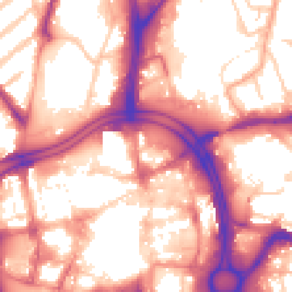 Daytime road noise heatmap for WV1 1JR