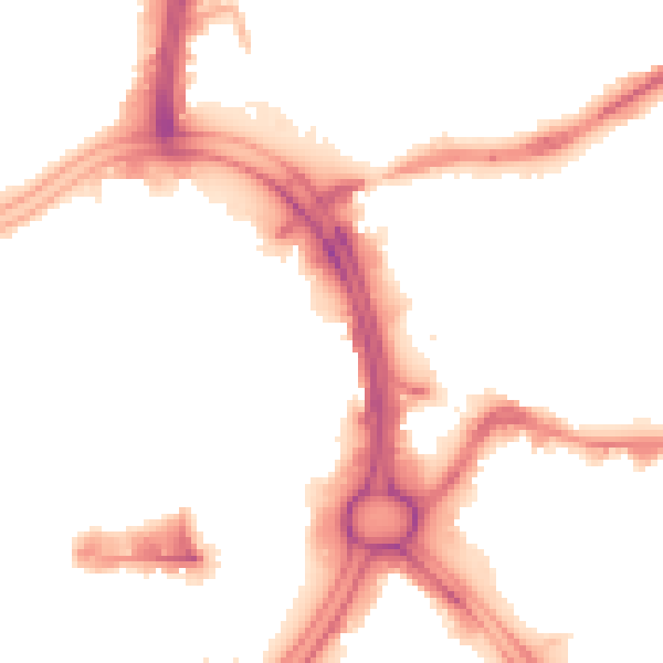 Night-time road noise heatmap for WV1 1LD