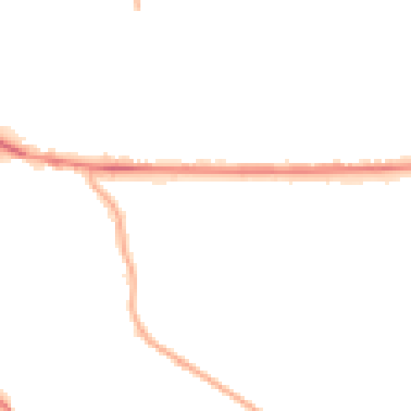 Night-time road noise heatmap for WV1 2DB