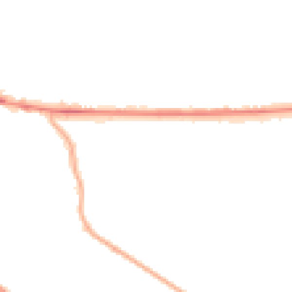 Night-time road noise heatmap for WV1 2DF