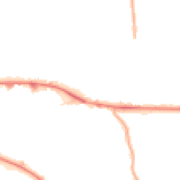 Night-time road noise heatmap for WV1 2QU