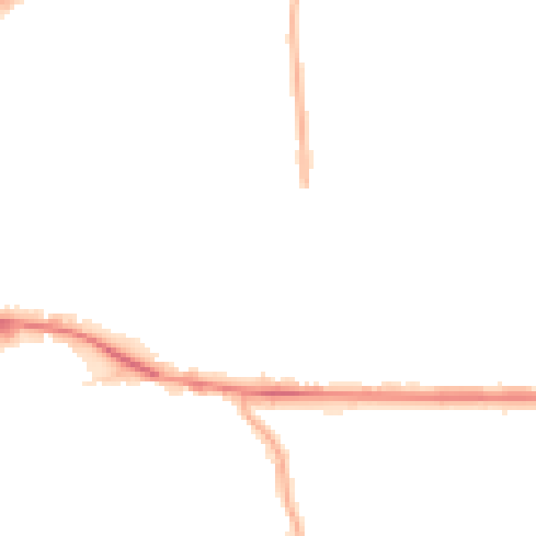 Night-time road noise heatmap for WV1 2RG
