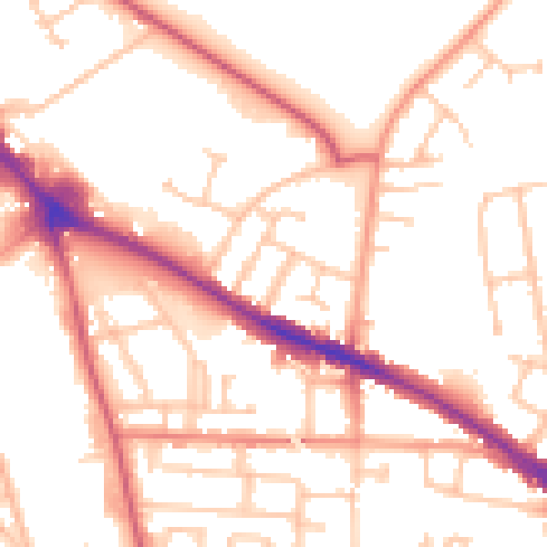 Daytime road noise heatmap for WV1 2TB