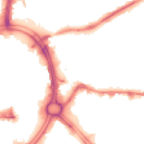 Night-time road noise heatmap for WV1 3EB