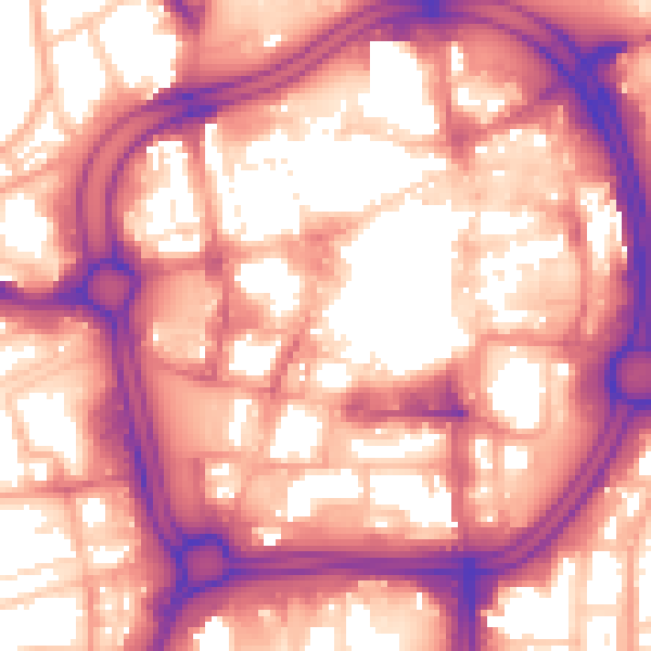 Daytime road noise heatmap for WV1 3NS