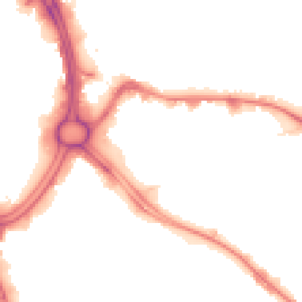 Night-time road noise heatmap for WV1 3RL