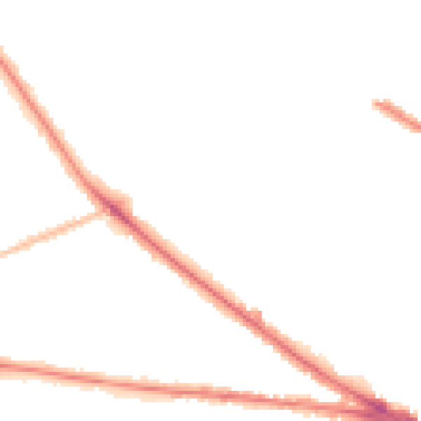 Night-time road noise heatmap for WV1 4TE