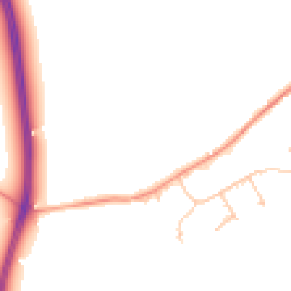 Daytime road noise heatmap for WV10 7DA