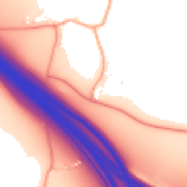 Daytime road noise heatmap for WV10 7LW