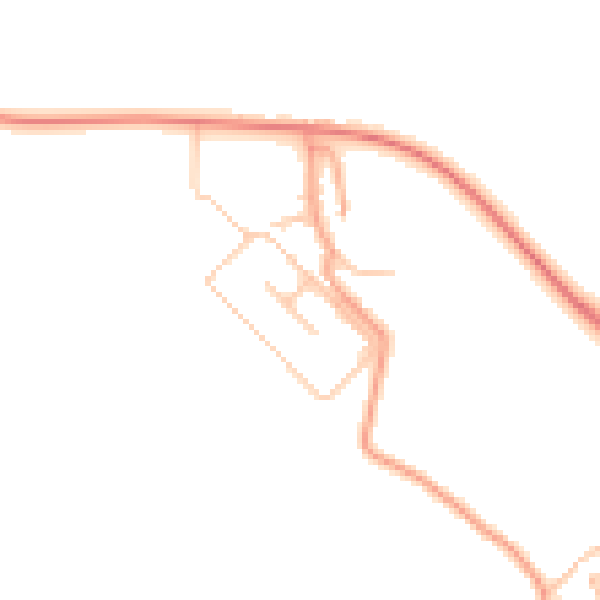 Daytime road noise heatmap for WV10 7PX