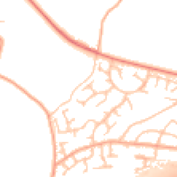 Daytime road noise heatmap for WV10 7TX