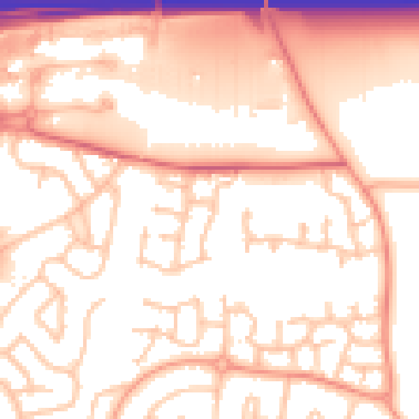 Daytime road noise heatmap for WV10 8TB