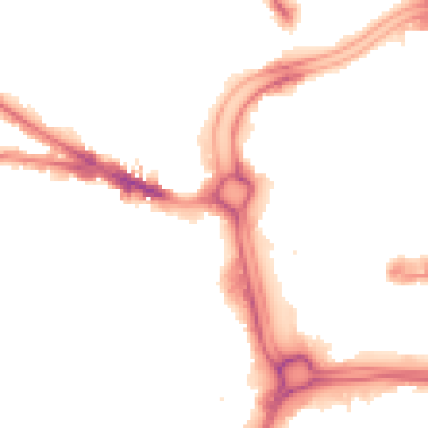 Night-time road noise heatmap for WV3 0BF
