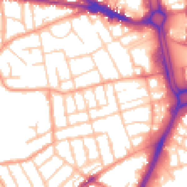 Daytime road noise heatmap for WV3 0BH