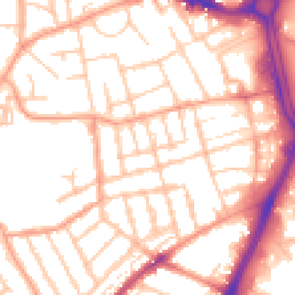 Daytime road noise heatmap for WV3 0BY