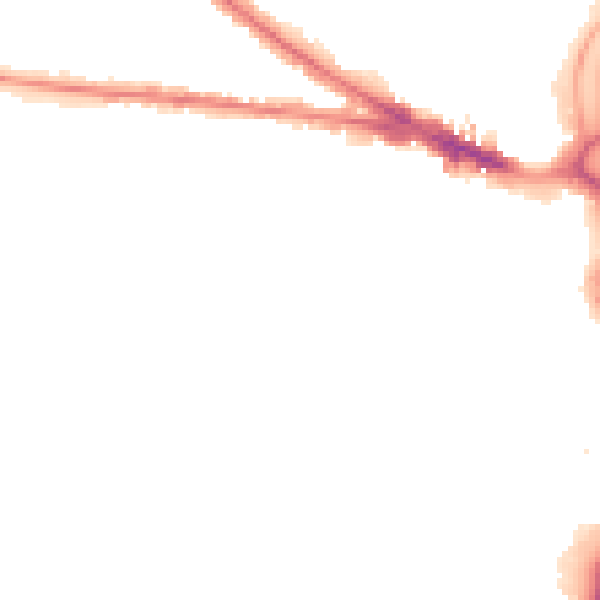 Night-time road noise heatmap for WV3 0DA