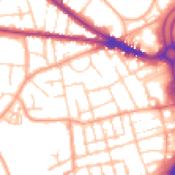 Daytime road noise heatmap for WV3 0DB
