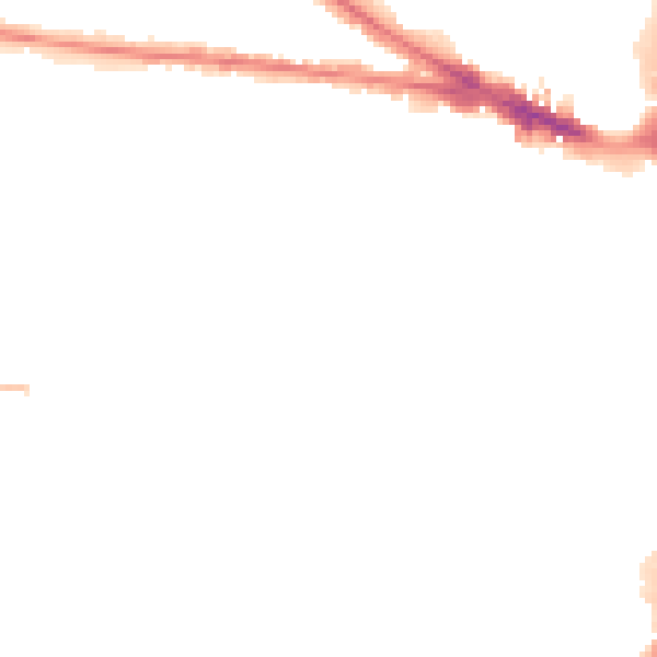 Night-time road noise heatmap for WV3 0DD