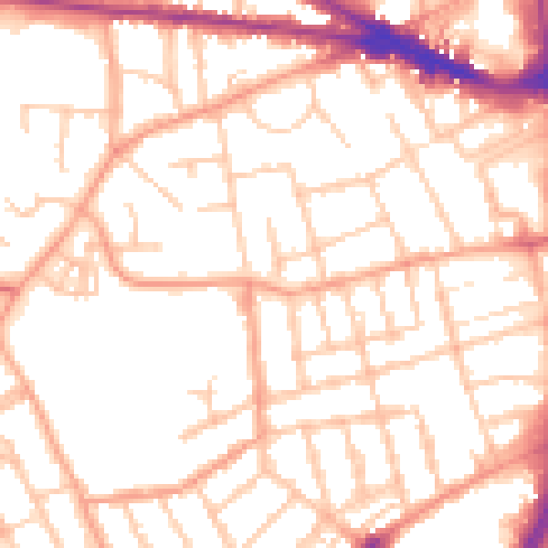 Daytime road noise heatmap for WV3 0DF