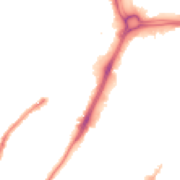 Night-time road noise heatmap for WV3 0DT