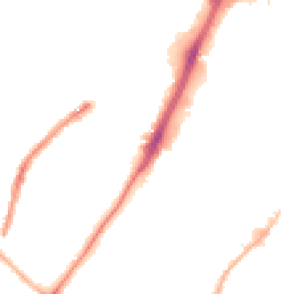 Night-time road noise heatmap for WV3 0DX