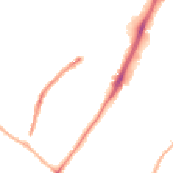 Night-time road noise heatmap for WV3 0DY