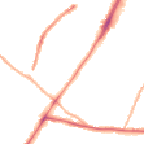 Night-time road noise heatmap for WV3 0EH