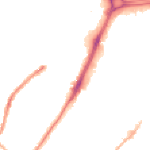 Night-time road noise heatmap for WV3 0ES