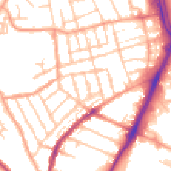 Daytime road noise heatmap for WV3 0EZ