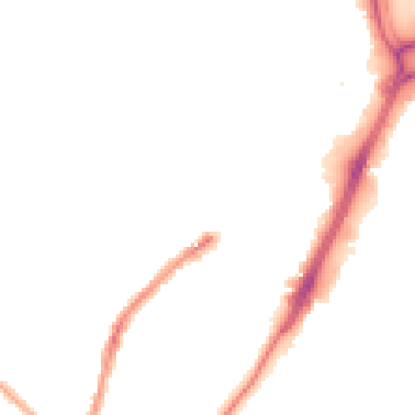 Night-time road noise heatmap for WV3 0HF
