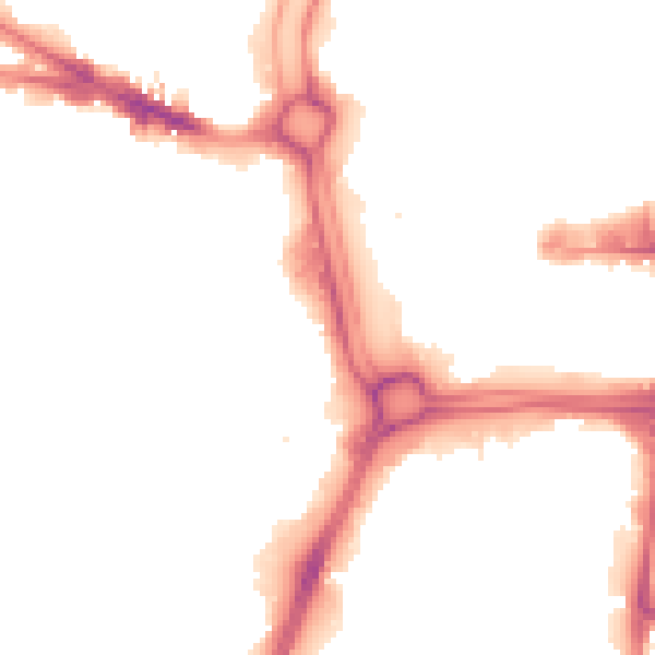 Night-time road noise heatmap for WV3 0NT