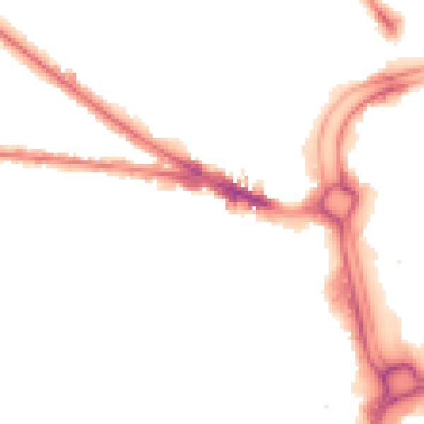 Night-time road noise heatmap for WV3 0QT
