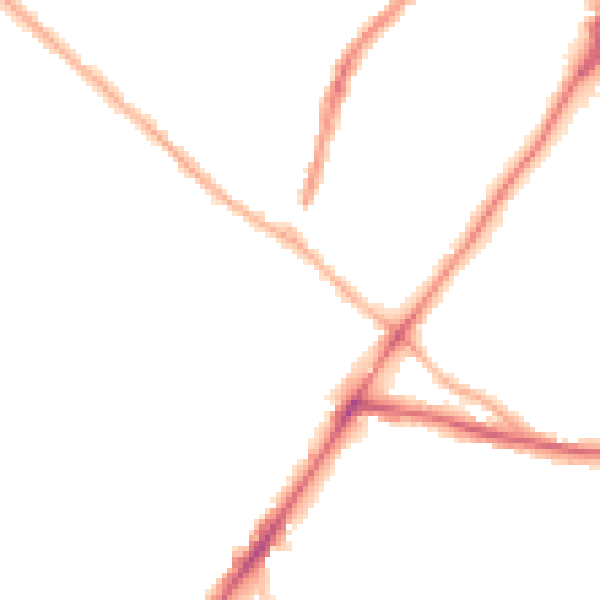 Night-time road noise heatmap for WV3 7DL