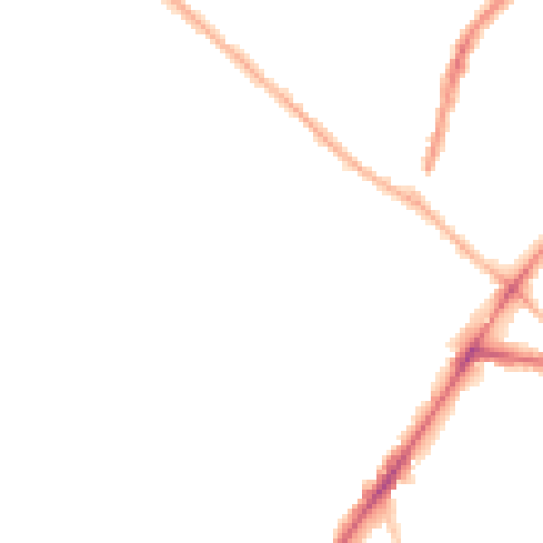 Night-time road noise heatmap for WV3 7DS